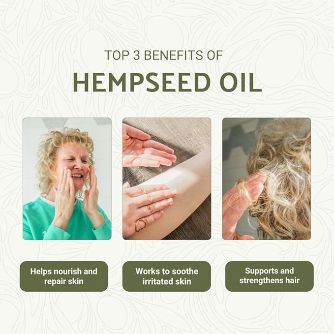 Hemp Seed Oil Direct from Canada - Hemp Seed Oil for Hair, Skin, Body - 16oz