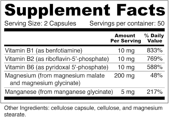 Muscle Mag - Highly Absorbable Magnesium Formula for Muscle Heath - with Magnesium Malate & Glycinate (100 Capsules)