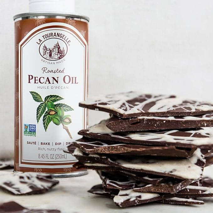 La Tourangelle Roasted Pecan Oil for Cooking, Baking, Butter Substitute, Pasta, Vinaigrettes, Stir Fry, 8.45 Fl Oz