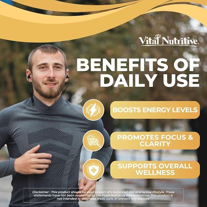 Vital Nitric Oxide Supplements for Men - Workout Booster Supplement for Men - Nitrous Oxide Boost Blood Flow, Blood Pressure, Energy & Workout Performance with L Arginine L Citruline-30 Days Supply