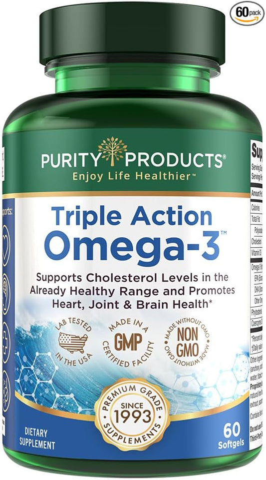 Purity Products - Triple Action Omega-3 Super Pill - 60 Softgels