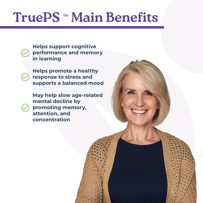 NatureCity True-PS Soy Free Stabilized Phosphatidylserine 100mg Brain Supplements for Memory and Focus - Memory Pills for Brain - Brain Health Supplements for Adults (30 SoftGels)