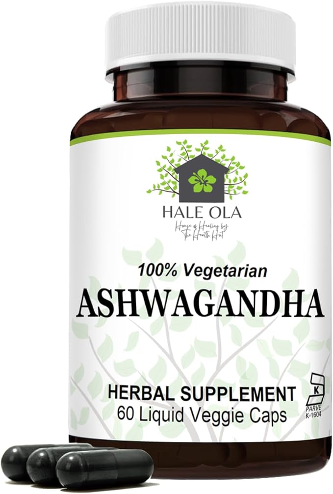 Organic Ashwagandha Capsules - Gluten-Free, Non-GMO & Kosher Certified - Ashwagandha Supplements for Immune Support, Stress, Mood, Anxiety Relief & Energy Support - 1000 mg, 60 Vegetarian Capsules