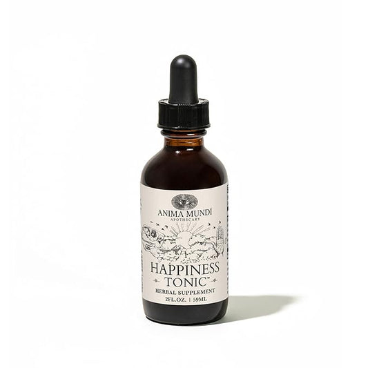 Anima Mundi Apothecary Herbal Ashwagandha Drops - Happiness Tonic for Gentle Mood Support and Relaxation - Adaptogenic Drops with Organic Ashwagandha, Rhodiola, St. John's Wort & More (2oz / 59ml)