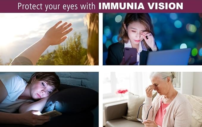 Immunia Vision. Lutein, Wild Blueberry, and Elderberry Concentrate. Eye Health Antioxidant Supplement. Concentrated Formula. Delicious Taste. 5 ml/Day. (3-Pack)