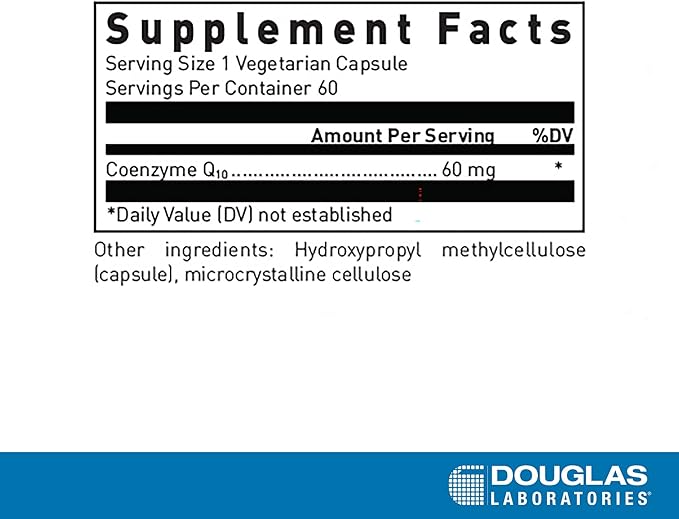 Douglas Laboratories Coenzyme Q-10 60mg | Antioxidant and Energy Support | 60 Capsules