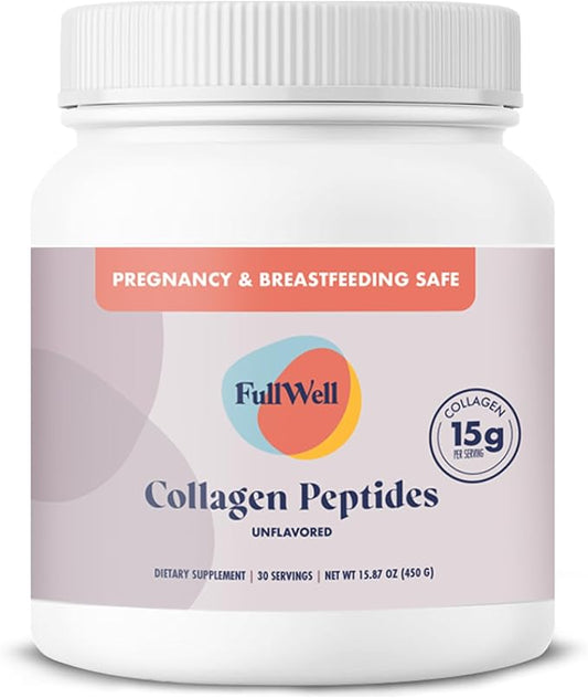 New Hydrolyzed Collagen Peptides, Breastfeeding & Pregnancy Safe Grass-Fed Collagen Powder for Women, 15g Unflavored Collagen, 30 Servings
