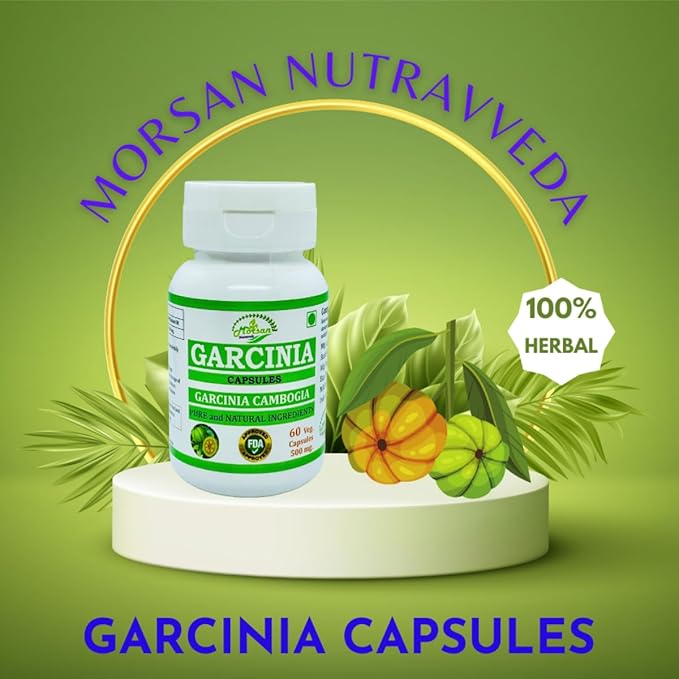 Natural and Pure Herbal Garcinia CAMBOGIA (Garcinia) Extract Capsules | Highest Potency, 100% Herbal Product | Pack of 60 X 500 mg. Veg. Capsules (Pack of 1 Jar)