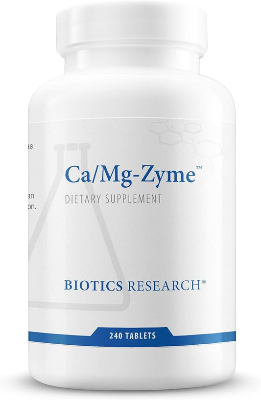 Biotics Research Ca-Mg-Zyme Calcium Magnesium Formula, Highly Absorbable, Bone Support, Muscle Function, Nervous System Health 240T