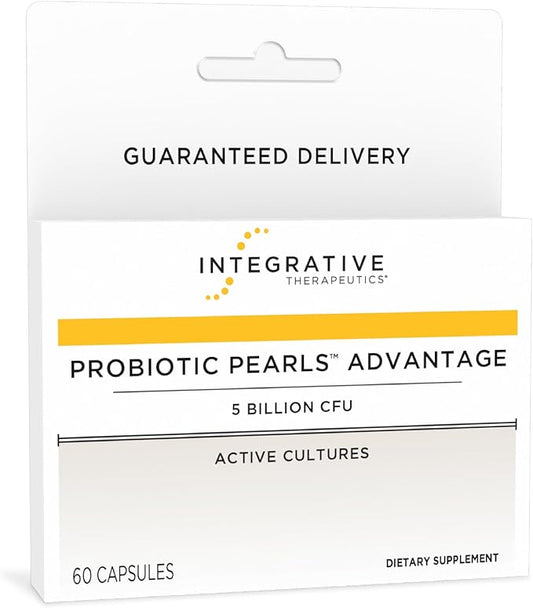 Integrative Therapeutics Probiotic Pearls Advantage - Gut Health Support* - Daily Digestive Support with Lactobacilli & Bifidobacteria* - Non-Refrigerated - True Delivery Technology - 60 Capsules