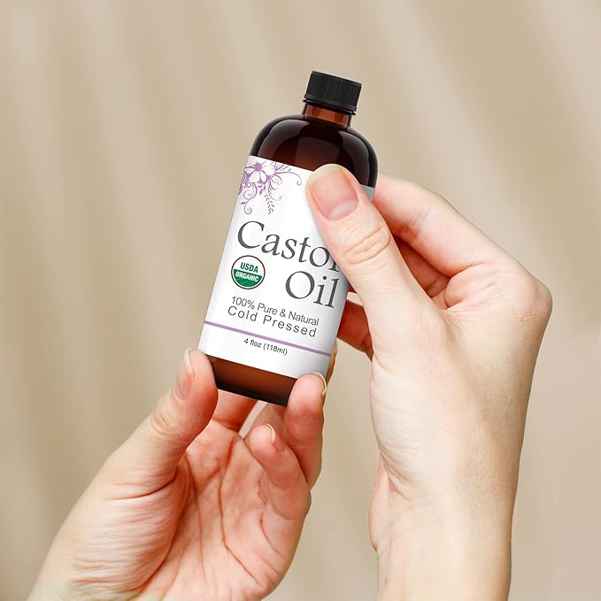 Healing Solutions Oils - 4 oz Castor Oil Organic Pure Natural, Cold Pressed, Hexane & Chemical Free Natural Solution, Lash Serum, Stimulates Growth For Hair, Eyelash, Eyebrows, Scalp & Beard - 118ml