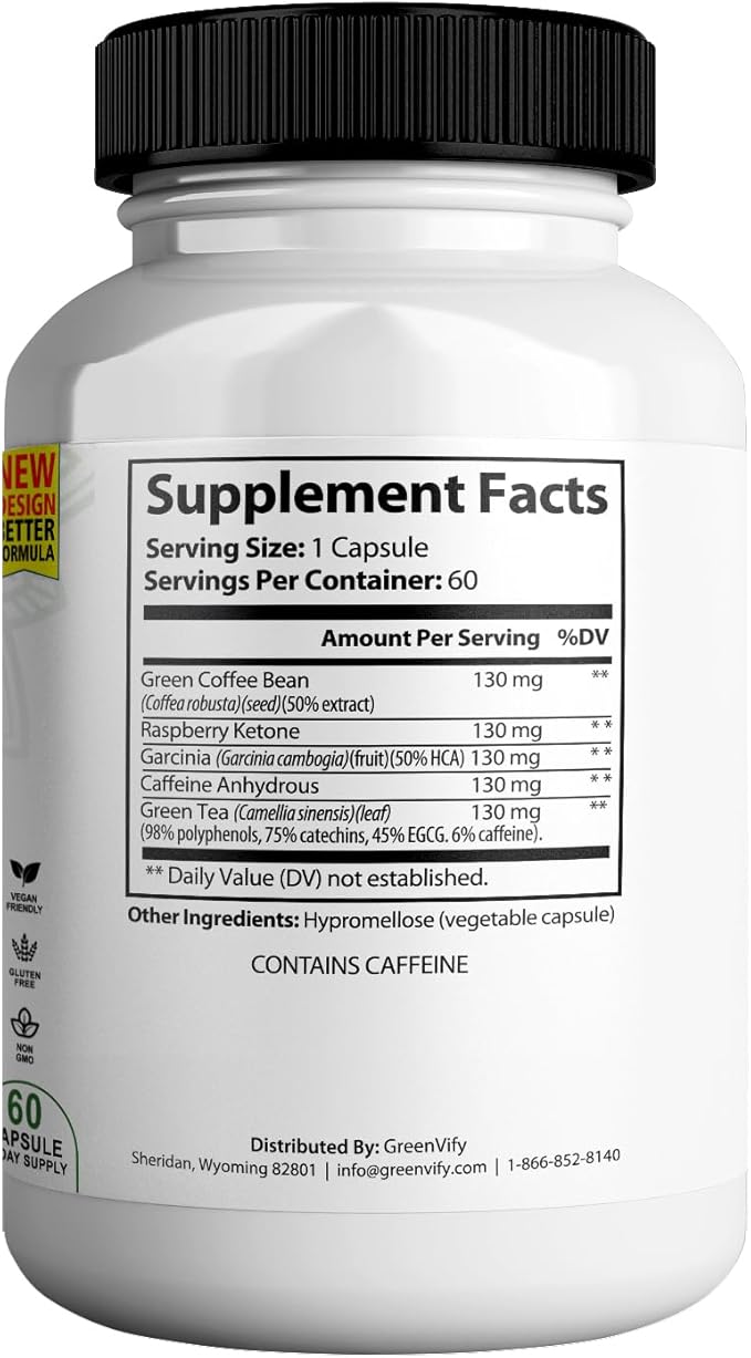 Nicoya PuraTea Max Green Tea Extract & Green Coffee Bean for Metabolism Support, Natural Energy Boost, Antioxidant-Rich Supplement – 180 Capsules