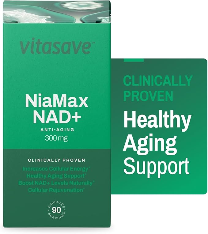 NiaMax NAD+ Supplement – 300mg Niacinamide Riboside per Capsule – High-Potency NAD+ Precursor for Energy, Healthy Aging & Metabolic Function – Vegan, Non-GMO, Gluten-Free (90 Capsules)