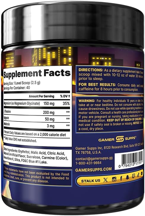AFK+ (with Melatonin): Blueberry Lemon Cake - 40 Servings - Keto Friendly Magnesium-Focused Sleep Support Supplement, Apigenin, Sugar Free