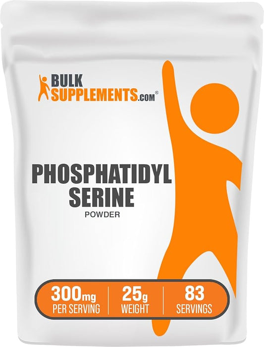 BulkSupplements.com Phosphatidylserine Powder - Phosphatidylserine Supplement, Sourced from Soy Beans - 300mg per Serving (60mg of Phosphatidylserine), 25g (0.88 oz) (Pack of 1)