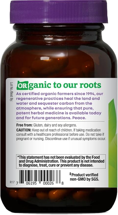 Oregon's Wild Harvest Dandelion Root Organic Supplement | Traditional Herbal Bitter, 90 Vegan Capsules