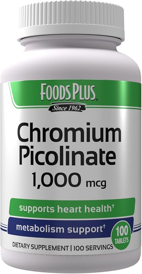 Chromium Picolinate 1,000 mcg Mineral Supplement, Superior Apsorption, Chromium Supplement, 100 Servings