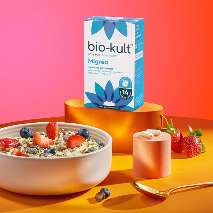Bio-Kult Migréa | Magnesium, Vitamin B6 & Probiotics | Gut & Head Support | Advanced Multi-Strain Formula | 60 Capsules