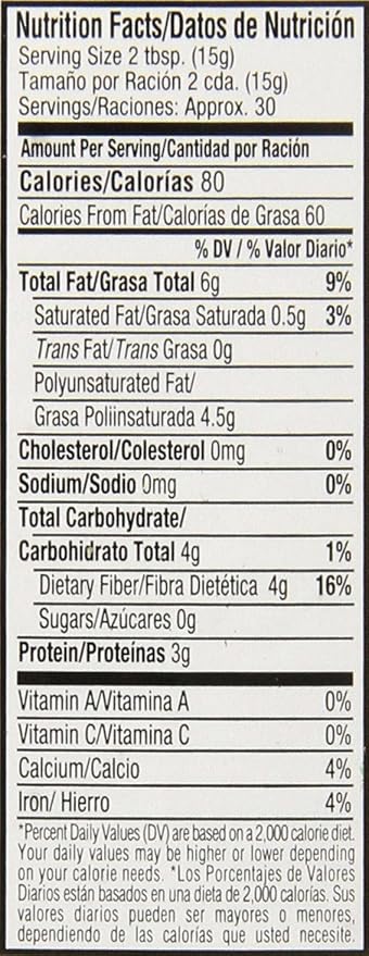 Badia Organic Flax Seed, Ground, 16-Ounce (Pack of 2)
