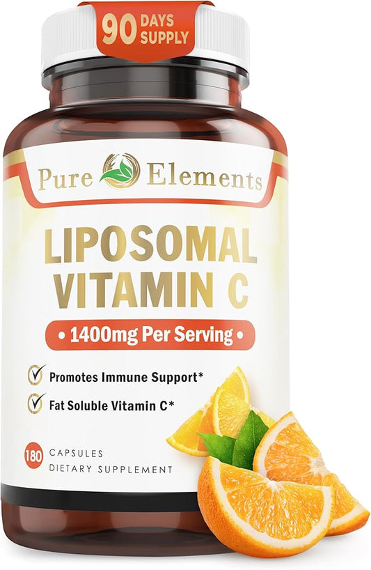 Liposomal Vitamin C Dietary Supplement, Capsules Non GMO, Soy Free, Gluten Free