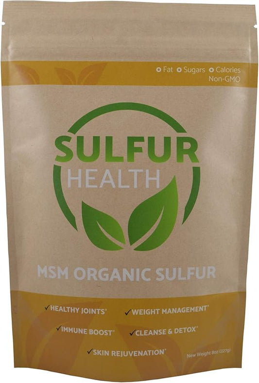 MSM Organic Sulfur - 99.9% Pure MSM Supplement - Lab-Tested & Certified (1 Pound)