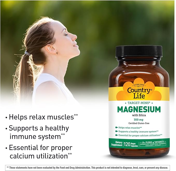 Target-Mins Magnesium with Silica 300 mg 120 Vegetarian Capsules