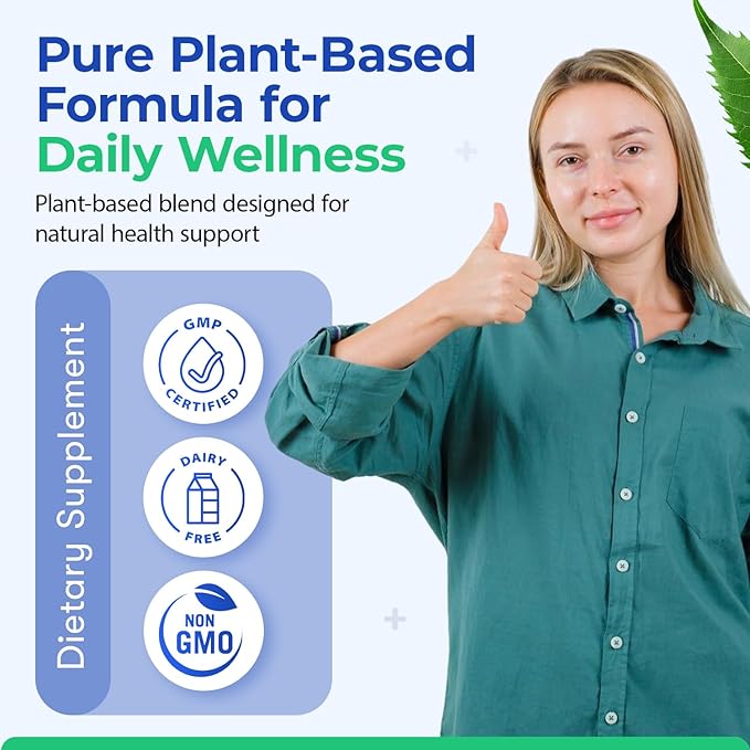 Blood Sugar Support Supplement – 60 Vegan Capsules | Herbal Supplement with Moringa, Cinnamon, Ginger, Neem & Fenugreek | Plant-Based Wellness Supplement - Serving: 2 Capsules/Day