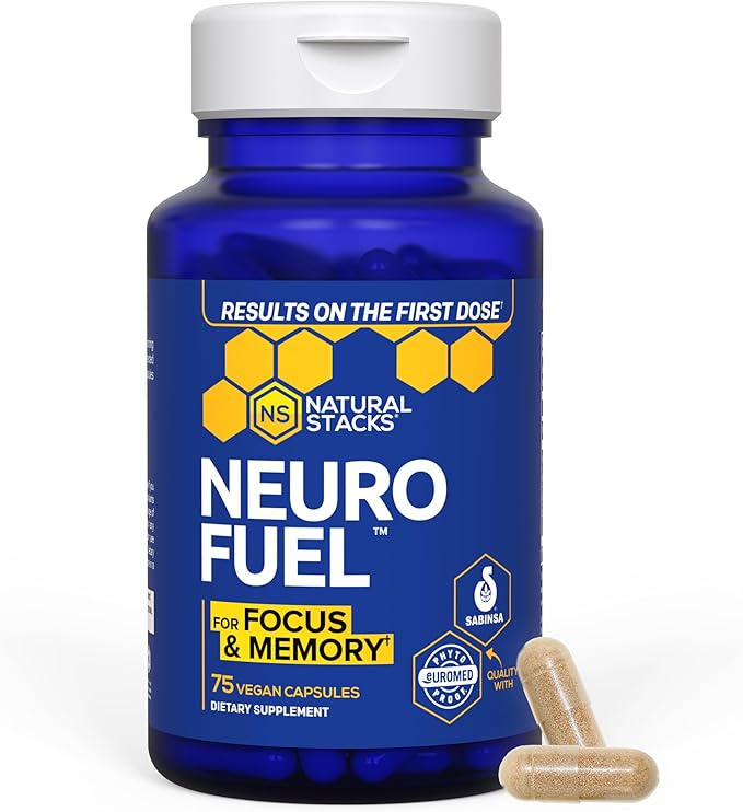 NATURAL STACKS MagTech Magnesium + NeuroFuel Nootropic Bundle - Supports Relaxation, Focus & Brain Health* - 165 Total Capsules
