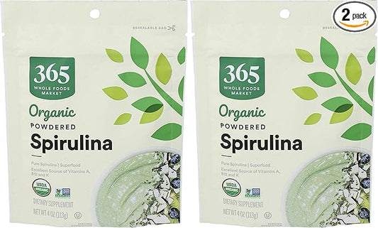 365 by Whole Foods Market, Organic Spirulina Superfood Powder, 4 Ounce (Pack of 2)