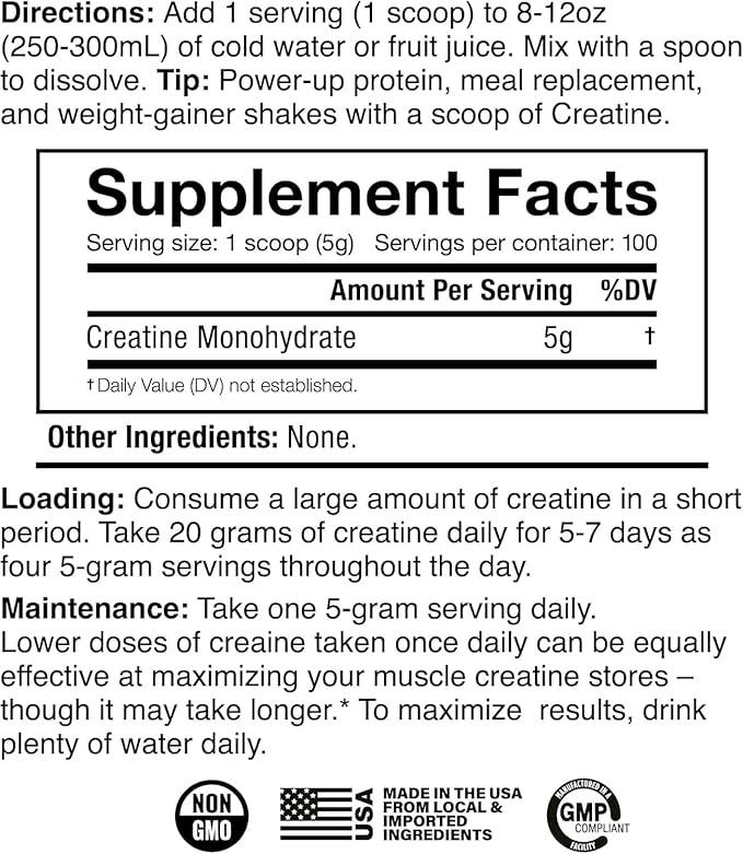 JNX SPORTS The Curse! Creatine Monohydrate Powder 100 Servings | Pure Micronized Creatine 5g Per Serving | 500g - 17.6 Ounce