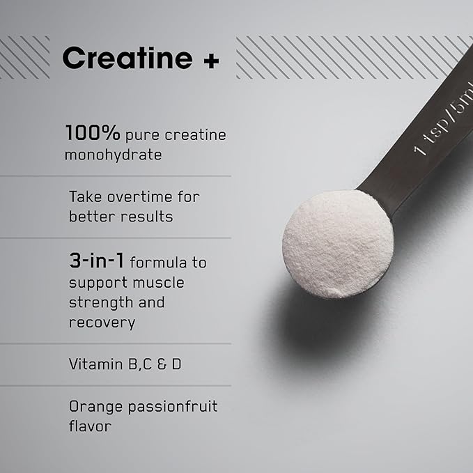 Optimum Nutrition Creatine Monohydrate Plus Powder, Orange Passionfruit Flavored Creatine Performance Blend With Electrolytes for Hydration, Added Vitamins, 40 Servings, 360 Grams (Packaging May Vary)