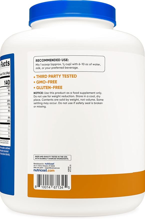 Nutricost Whey Protein Concentrate (Chocolate Peanut Butter) 5LBS - Gluten Free & Non-GMO
