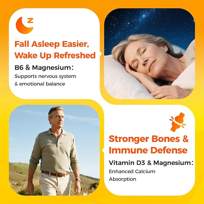 Magnesium Supplement Softgels, Easy Absorption Magnesium Glycinate 400mg with Vitamin B6,D3, High Bioavailability Magnesium for Sleep & Calm Support, Nervous, Muscle & Bone Health