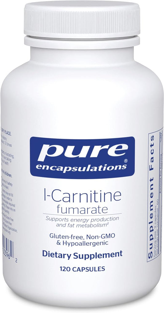 Pure Encapsulations L-Carnitine Fumarate | Hypoallergenic Supplement Support for Enhanced Muscle | 120 Capsules