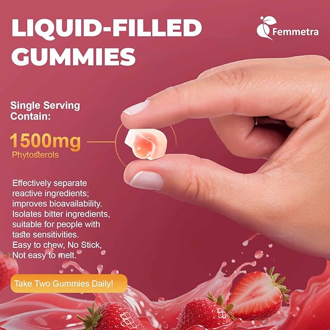 Cholesterol Supplements with Plant Sterols, Red Yeast Rice & COQ10 etc, 17-in-1 Cholesterol Complex Gummies for Heart & Cholesterol Health, Energy Support, Non-GMO, Strawbreey Flavor, 60 Gummies.