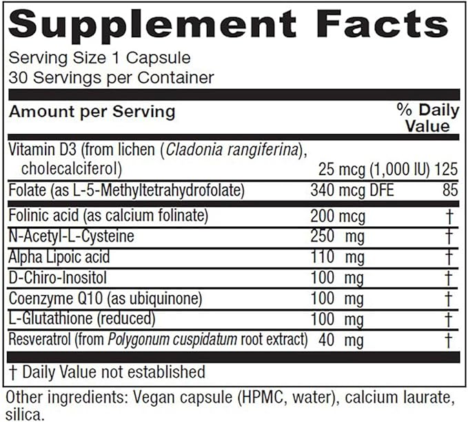 Vitanica Ovum A.M. - Egg Quality Support with Vitamin D3, Alpha Lipoic Acid & CoQ10 - Works Best with Ovum P.M. - Herbal Dietary Supplements - Lady - 30 Vegan Caps