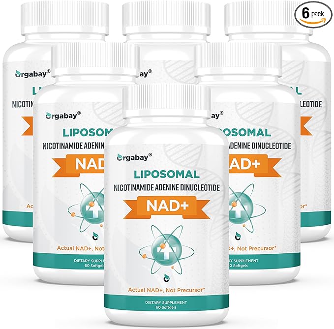 Orgabay Liposomal NAD+ Supplement 500 mg, High Absorption, Boost NAD+ with TMG 250 mg, Actual NAD Plus More Efficient Than Nicotinamide Riboside, Support Cellular Energy, Healthy Aging | 360 Softgels
