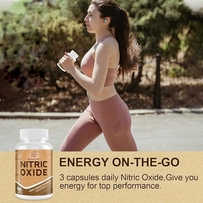 Nitric Oxide Supplement, Nitric Oxide Booster & 6-in-1 Phytonutrient Blend for Heart, Flow, Immune - 90 Capsules (2 Bottle)