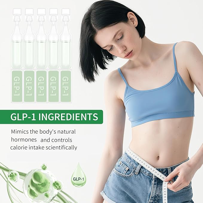 New GLP-1 Supplement Oral Solution，Natural GLP-1 Drops for Women and Men - Portable and Moisturizing for the Skin (10 packs - 1 Box)