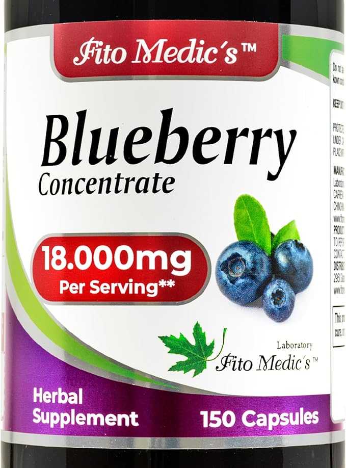 FITO MEDIC'S Blueberry | Blueberry Extract Capsules | 150 Capsules | Concentrated Extract | Highly Absorbable Herbal Supplement