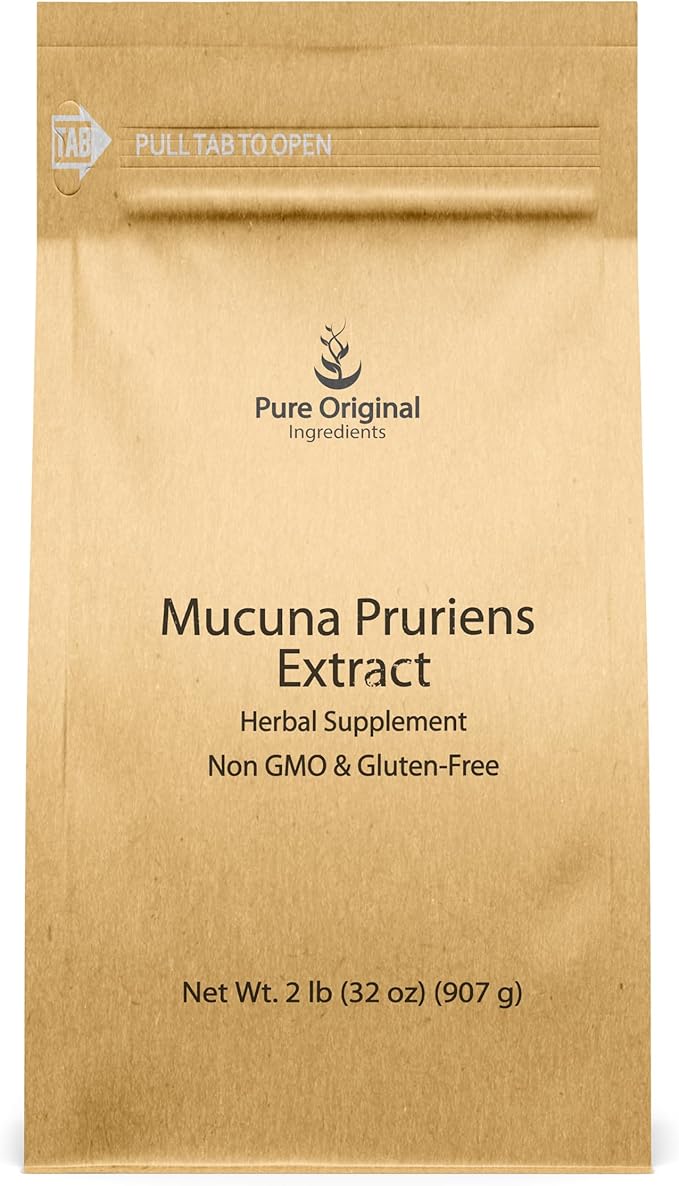 PURE ORIGINAL INGREDIENTS Mucuna Pruriens (2 lb), Pure and Natural, Non-GMO, Gluten-Free