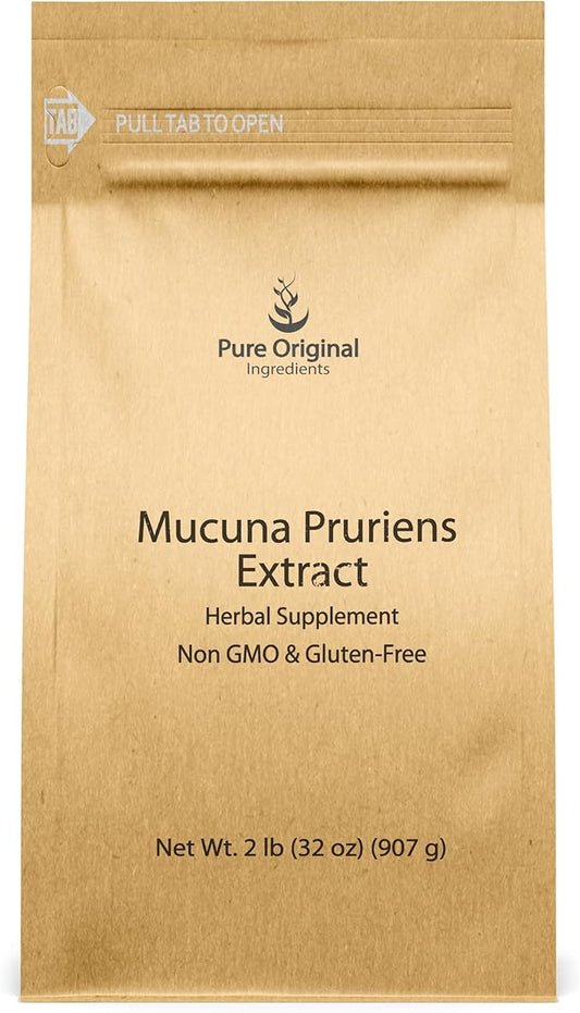 PURE ORIGINAL INGREDIENTS Mucuna Pruriens (2 lb), Pure and Natural, Non-GMO, Gluten-Free