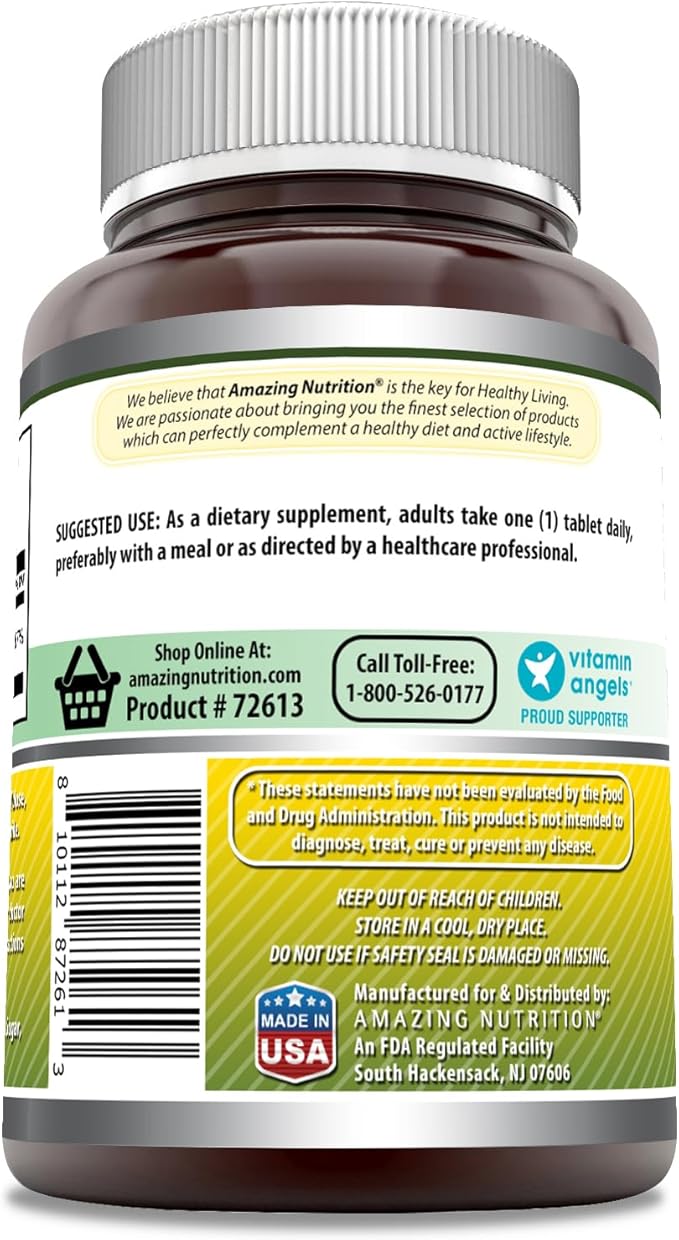 Amazing Formulas Chromium Picolinate Supplement | 200 Mcg Per Serving | Tablets | Non-GMO | Gluten Free | Made in USA (480 Count)