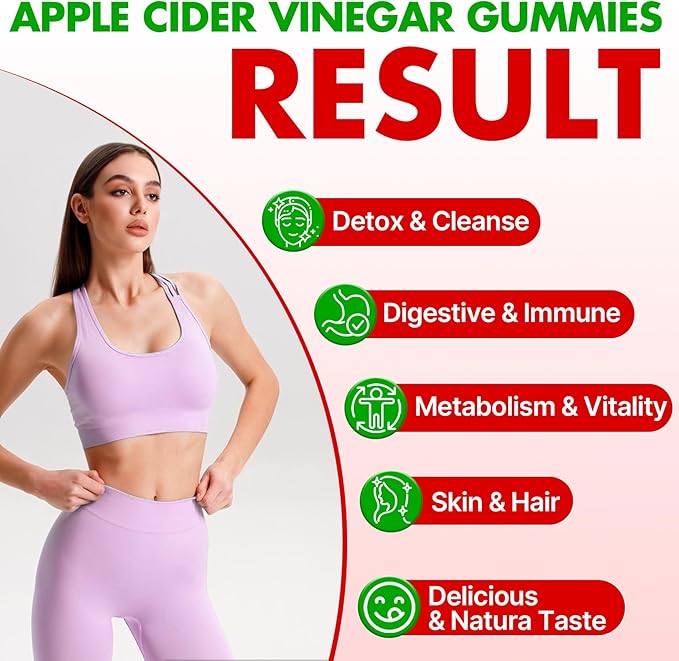 Apple Cider Vinegar Gummies, Advanced ACV Gummy with Probiotics, BHB, B12 and Keto Support - Keto Acv Gummies for Detox, Metabolism, Digestion, Gut & Immune Health - Sugar Free, Vegan, 180 Counts