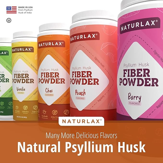 Sugar-Free Psyllium Husk Fiber Powder, Chai Flavored 32 oz