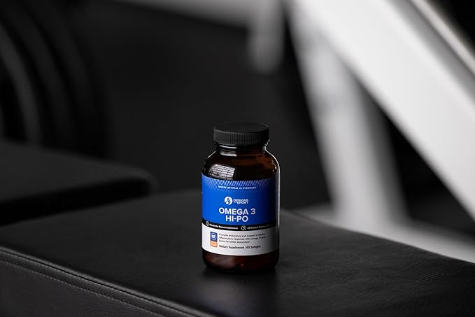 Omega 3 HI-PO - High-Potency Triglyceride Fish Oil - 1500 mg Omega-3 with 750 mg EPA & 750 mg DHA - No Fishy Aftertaste - 60 Softgels