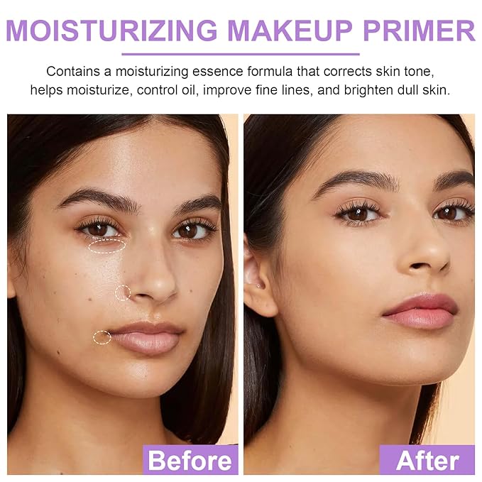 3 in 1 Color Correcting Serum, SPF Primer for Face Before Makeup, Sunscreen One Step Color Corector Primer,SPF 50 PA+++ Isolation Cream,Color Correcting Facial Serum Oil Control & Moisturizing