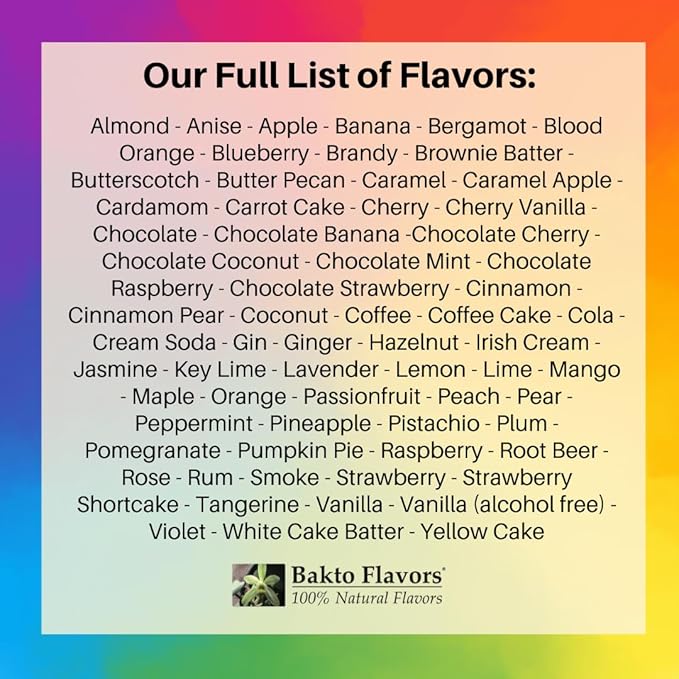 Bakto Flavors - Natural Flavors & Extracts - PICK YOUR OWN FLAVORS - Box of 5 (1 OZ Bottles)