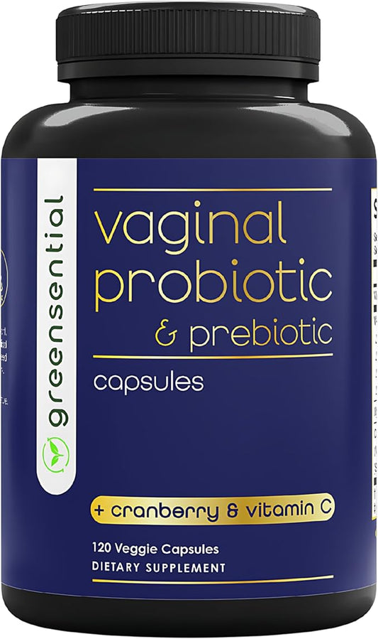 Vaginal Probiotics & Prebiotics | 2-Month Supply | with Cranberry & Vitamin C | Supports Vaginal Flora, Odor, pH & Urinary Tract Health for Women | Lactobacillus Blend | Vegan, 120 Count