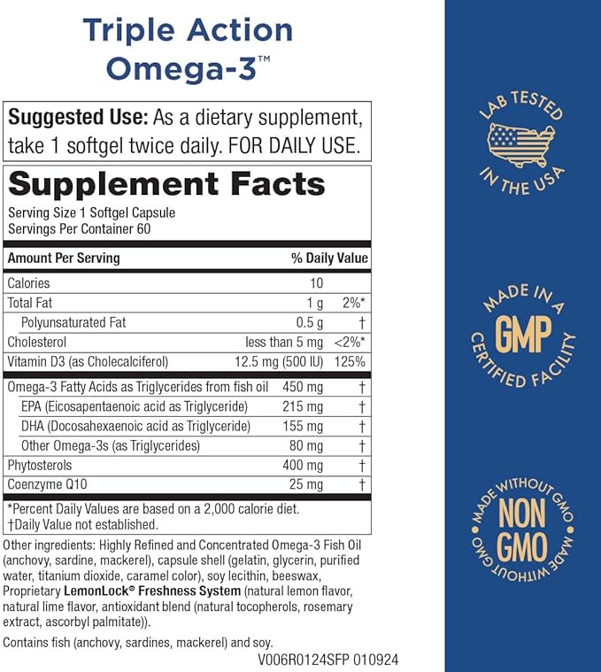 Purity Products - Triple Action Omega-3 Super Pill - 60 Softgels